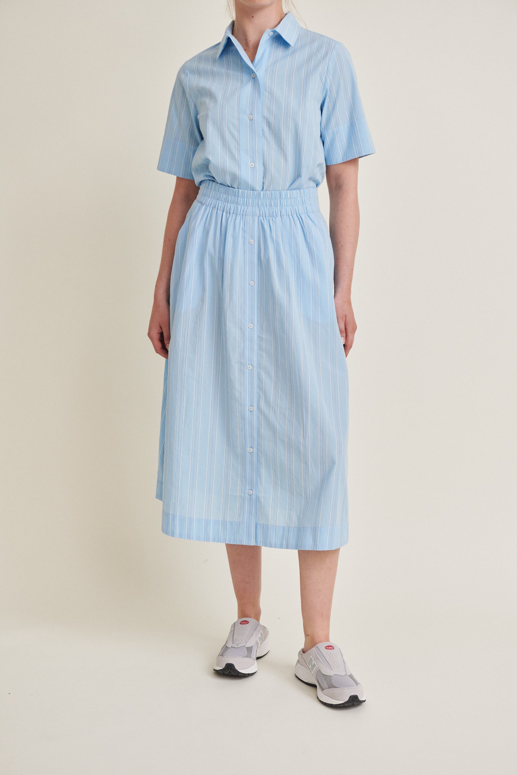 Basic Apparel Marina Skirt Nederdele 679 Airy blue / Lotus / Birch / Classic Blue